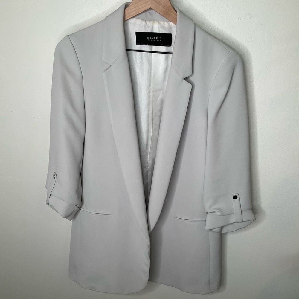 Zara Button Up Sleeve Blazer